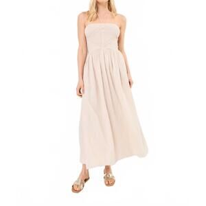 NEW MOLLY BRACKEN belinda beach dress in beige